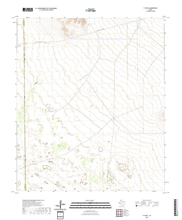 T P Well 2022 topographic map thumbnail