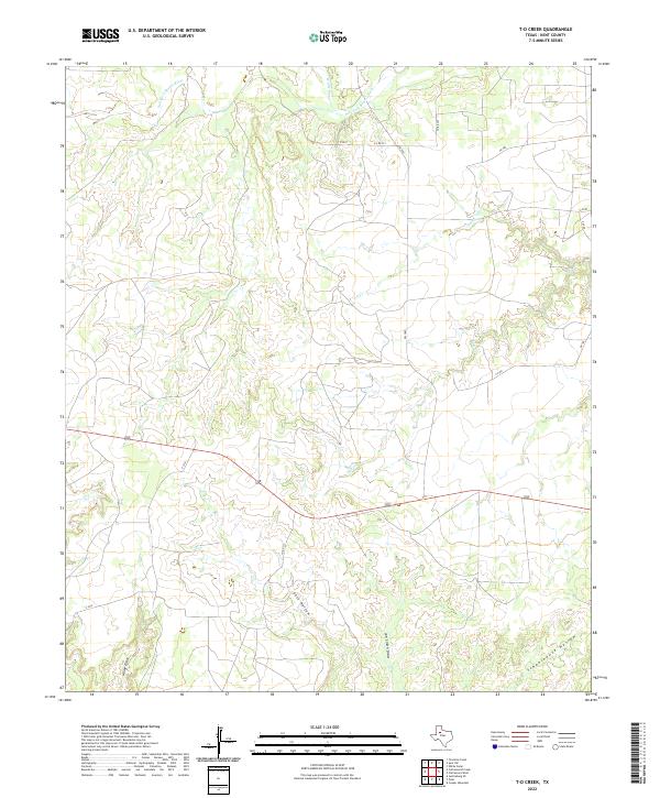 T-O Creek topographic map thumbnail