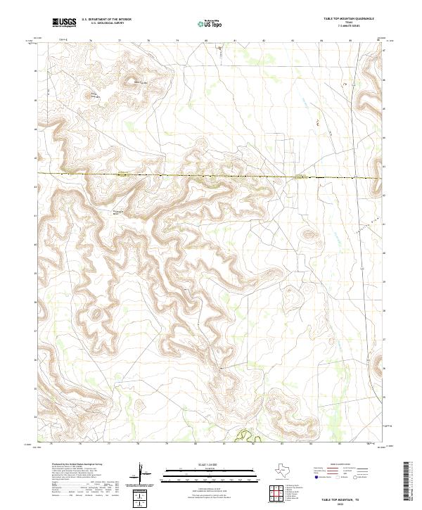Table Top Mountain topographic map thumbnail