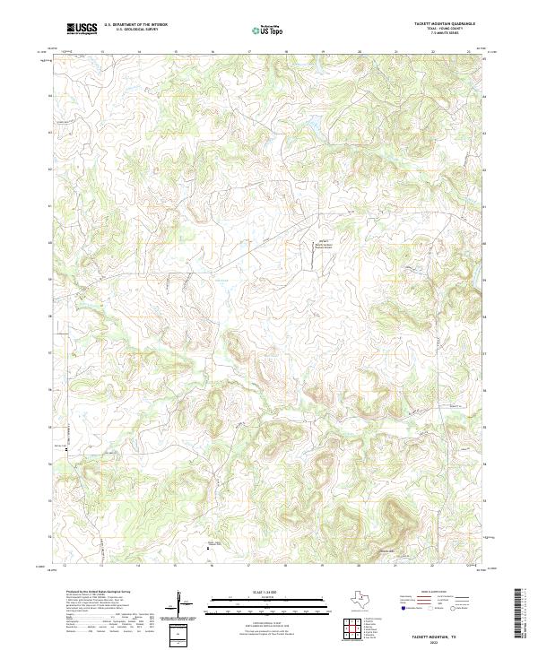 Tackett Mountain 2022 topographic map thumbnail