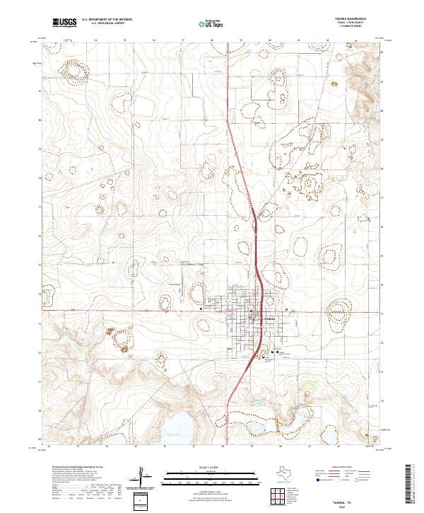 Tahoka 2022 topographic map thumbnail