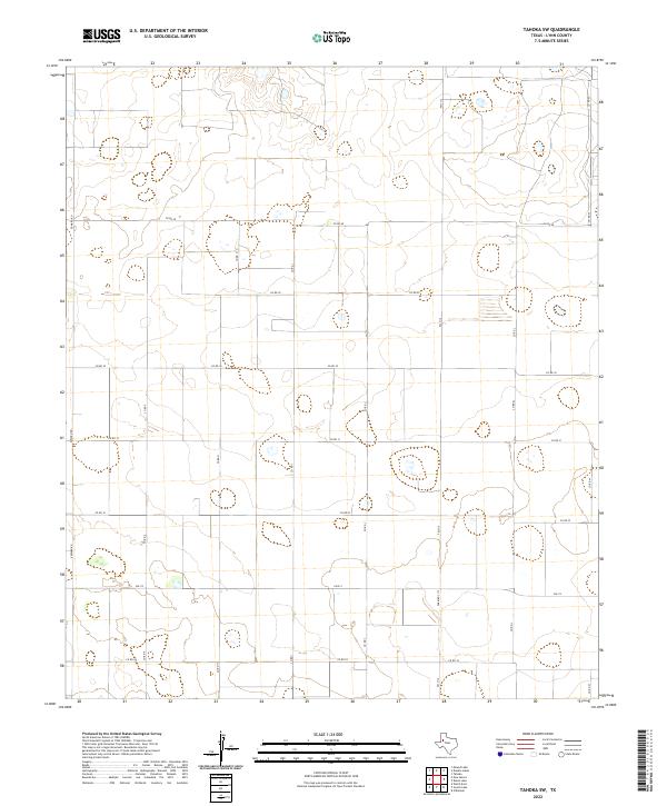 Tahoka SW topographic map thumbnail