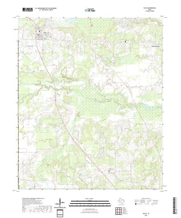 Talco 2022 topographic map thumbnail