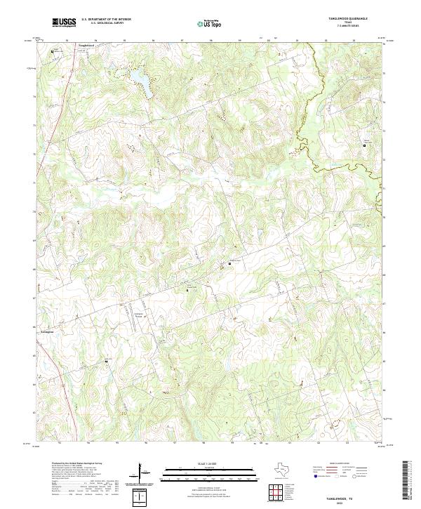 Tanglewood topographic map thumbnail