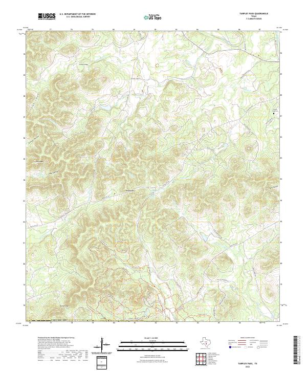 Tarpley Pass 2022 topographic map thumbnail