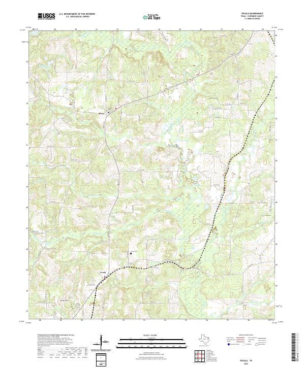Tecula 2022 topographic map thumbnail