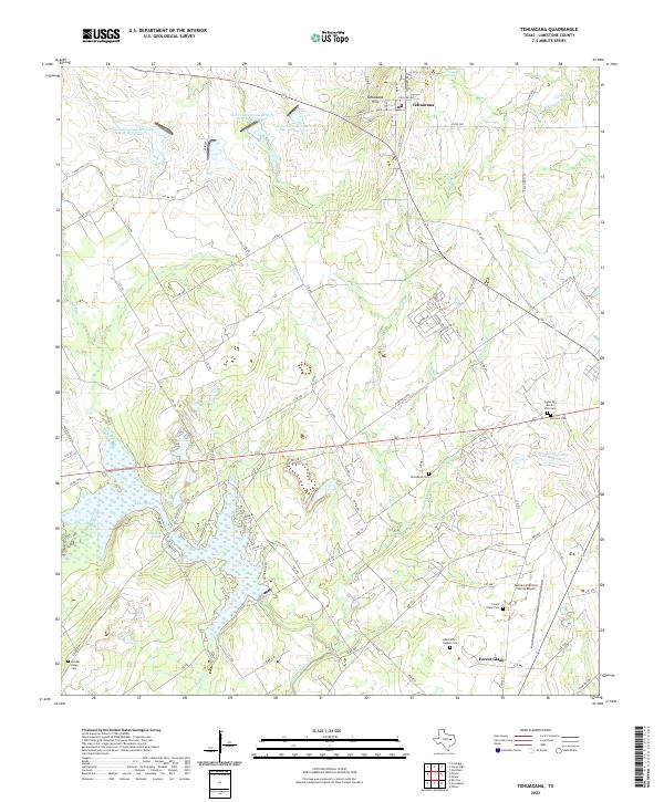 Tehuacana topographic map thumbnail