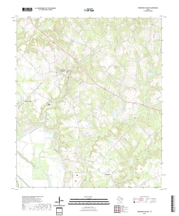 Tennessee Colony topographic map thumbnail