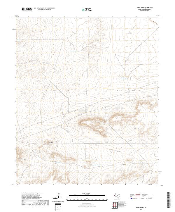 Tepee Butte topographic map thumbnail
