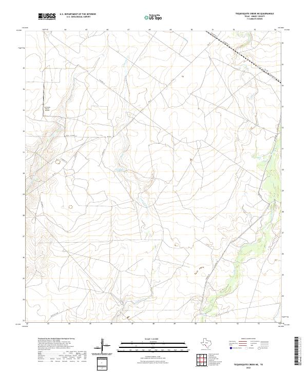 Tequesquite Creek NE topographic map thumbnail
