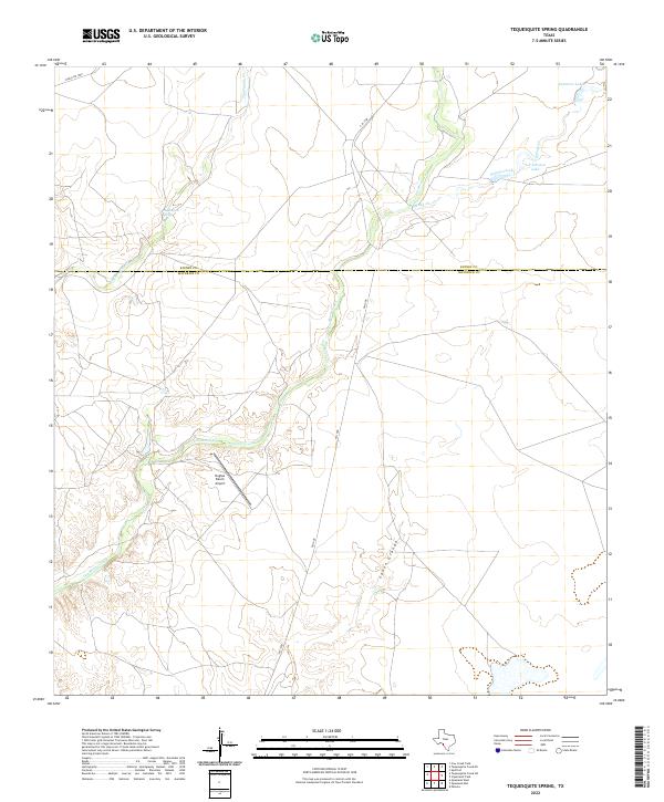 Tequesquite Spring 2022 topographic map thumbnail