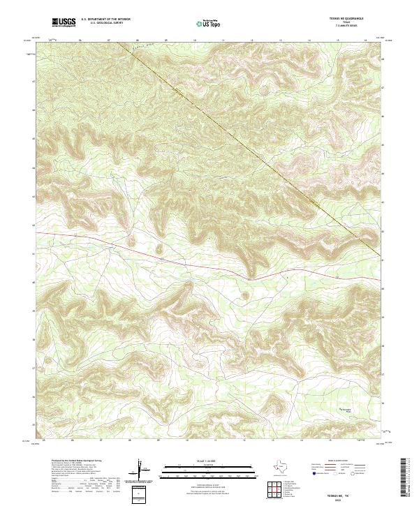 Tesnus NE 2022 topographic map thumbnail
