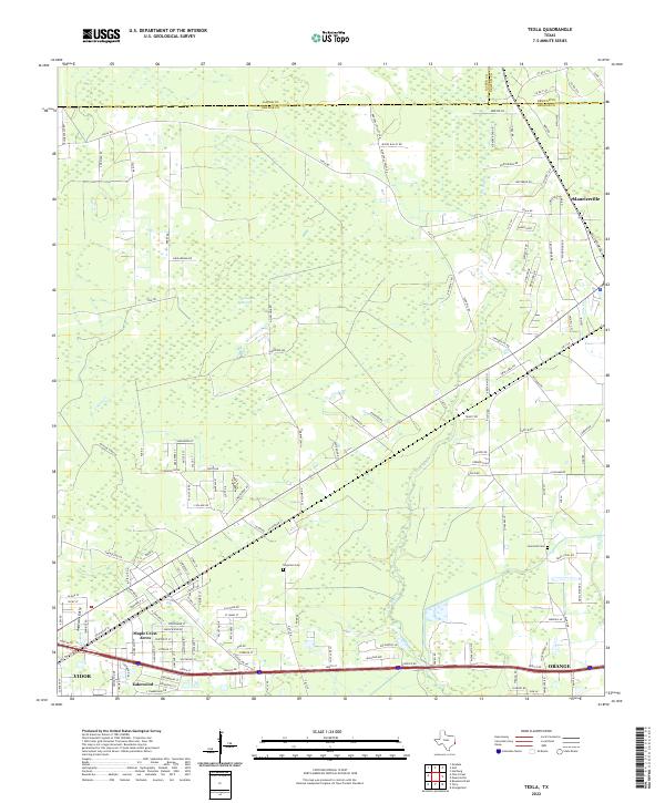 Texla topographic map thumbnail