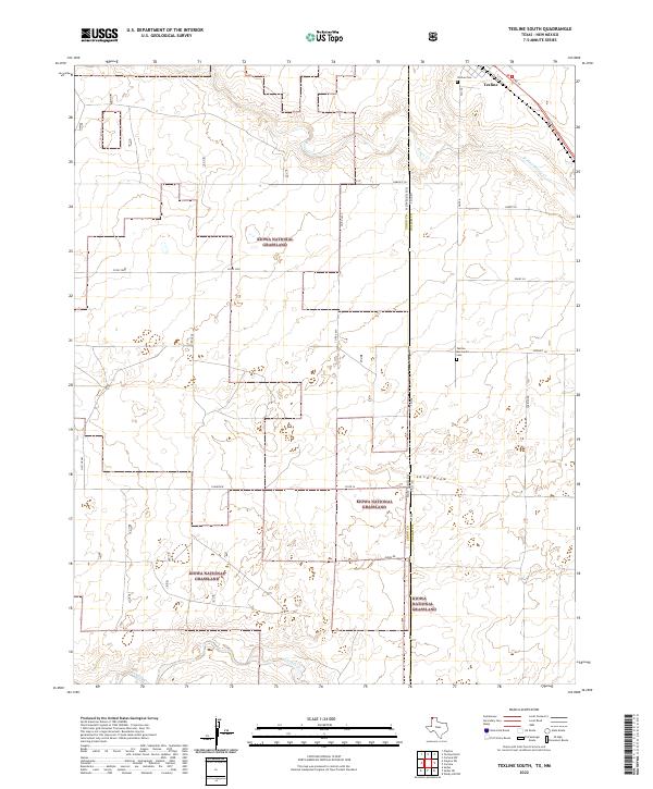 Texline South 2022 topographic map thumbnail