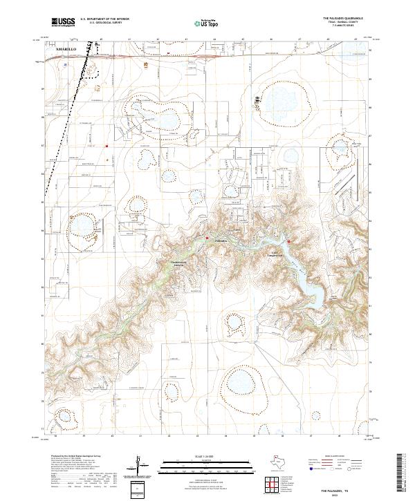 The Palisades 2022 topographic map thumbnail