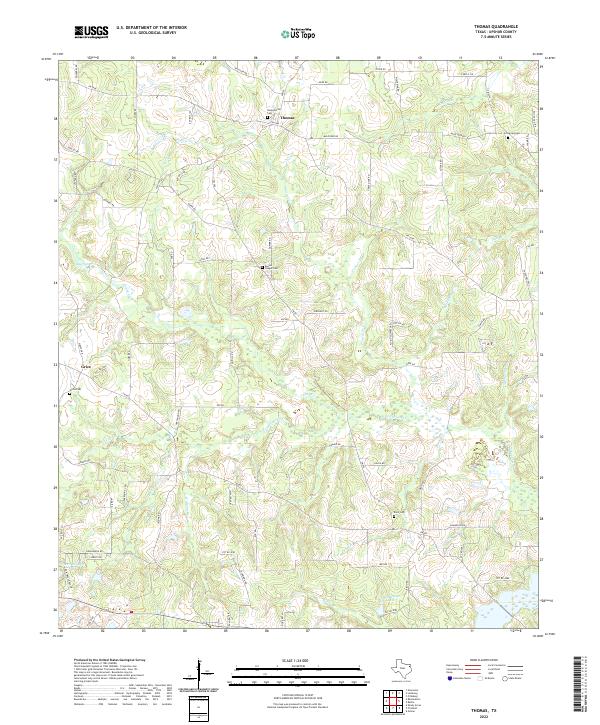 Thomas 2022 topographic map thumbnail