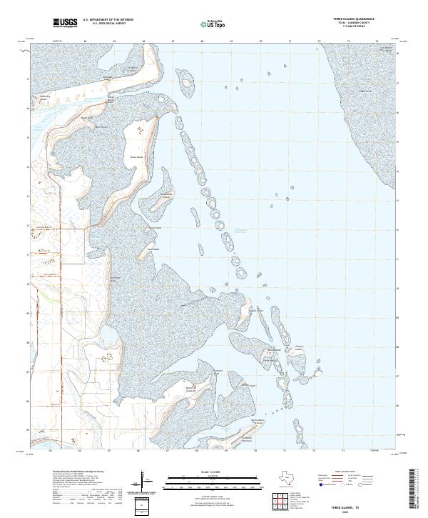 Three Islands 2022 topographic map thumbnail
