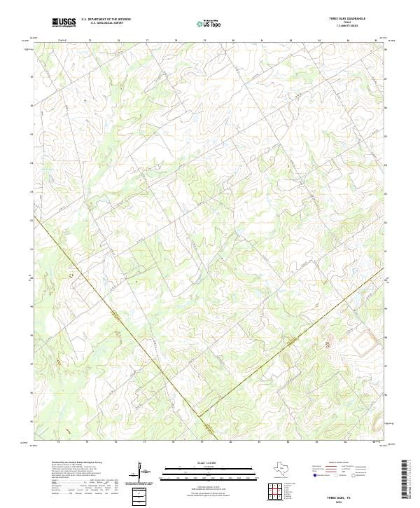 Three Oaks topographic map thumbnail
