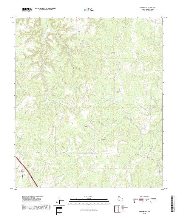 Tobe Branch 2022 topographic map thumbnail