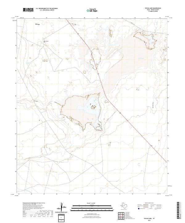 Toyah Lake topographic map thumbnail