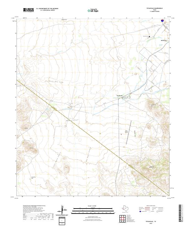 Toyahvale 2022 topographic map thumbnail