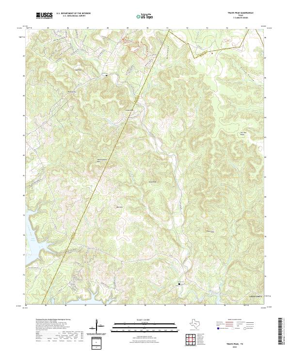 Travis Peak topographic map thumbnail