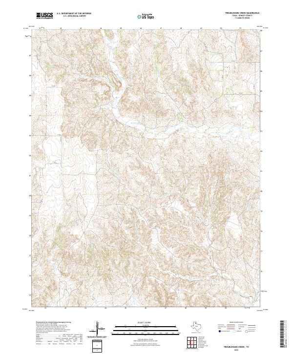 Troublesome Creek 2022 topographic map thumbnail