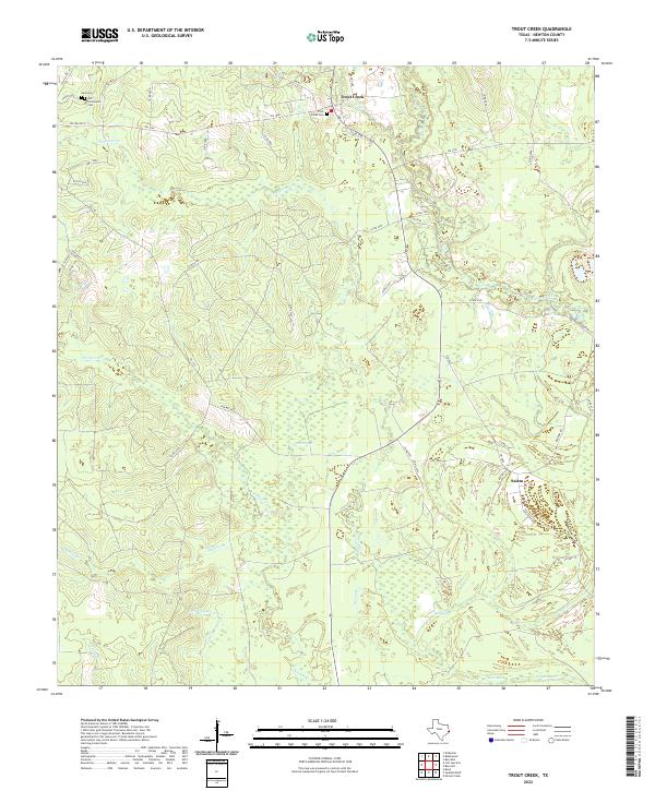 Trout Creek 2022 topographic map thumbnail