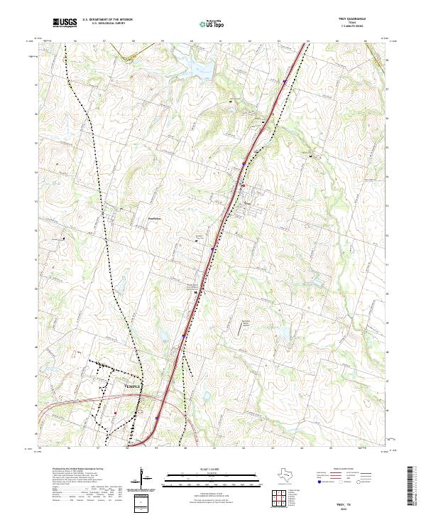 Troy 2022 topographic map thumbnail