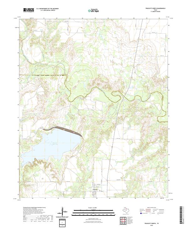 Truscott North topographic map thumbnail