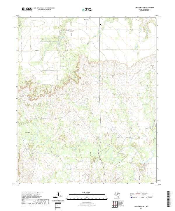Truscott South 2022 topographic map thumbnail