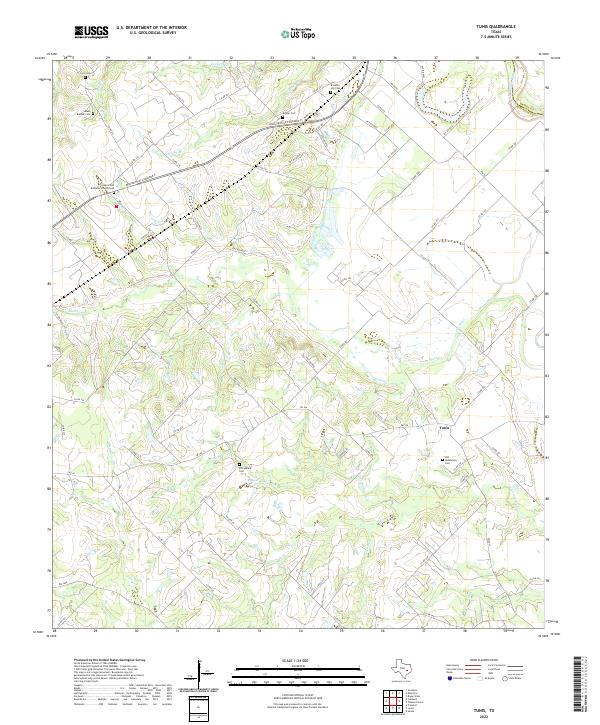 Tunis topographic map thumbnail