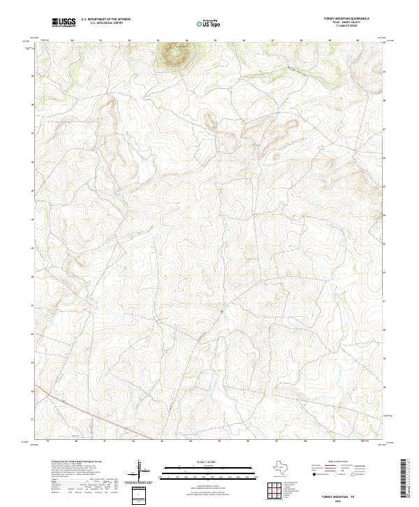 Turkey Mountain 2022 topographic map thumbnail