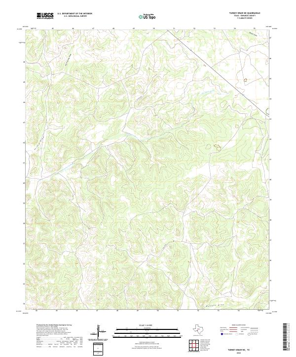 Turney Draw NE 2022 topographic map thumbnail