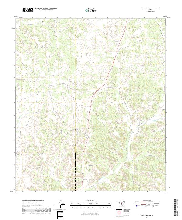 Turney Draw NW 2022 topographic map thumbnail