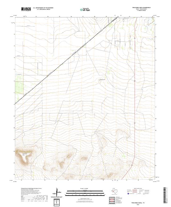 Twelvemile Mesa 2022 topographic map thumbnail