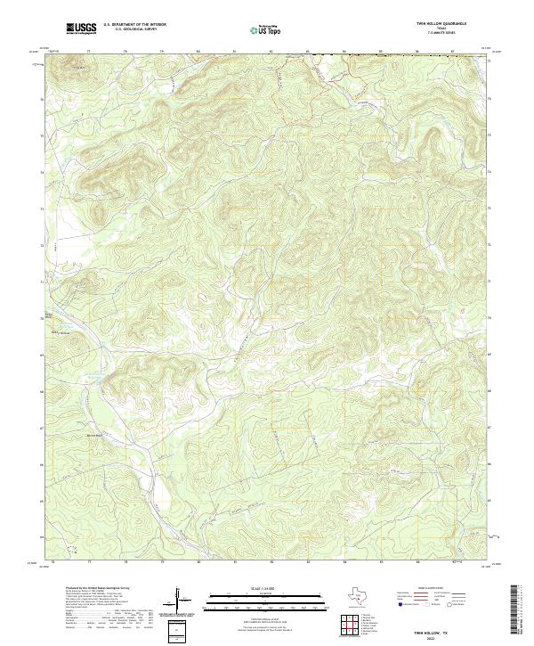 Twin Hollow 2022 topographic map thumbnail