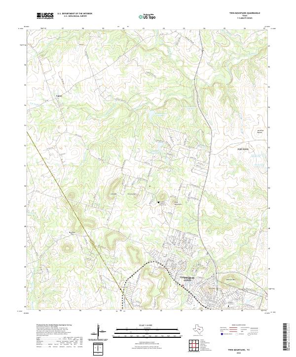 Twin Mountains 2022 topographic map thumbnail