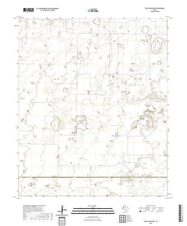 Two B Ranch NW 2022 topographic map thumbnail