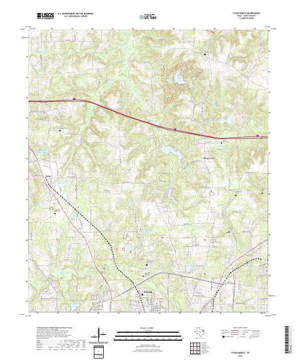 Tyler North topographic map thumbnail