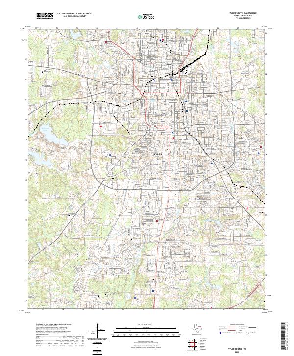 Tyler South topographic map thumbnail