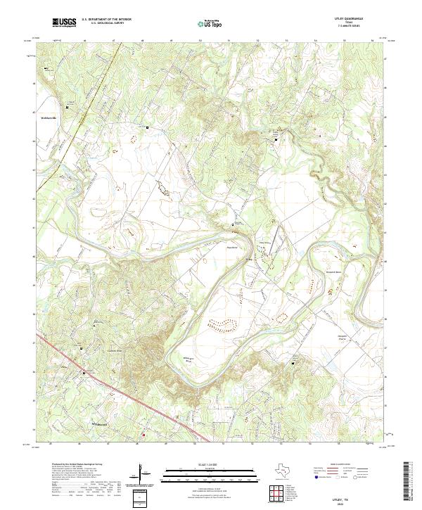 Utley 2022 topographic map thumbnail