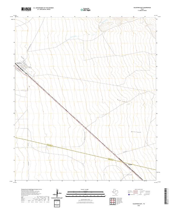 Valentine East 2022 topographic map thumbnail