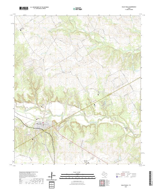 Valley Mills topographic map thumbnail
