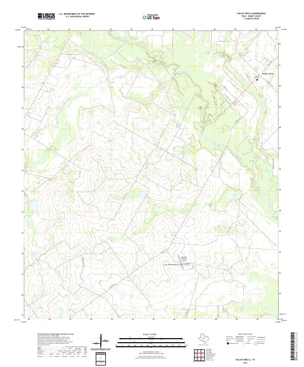 Valley Wells 2022 topographic map thumbnail