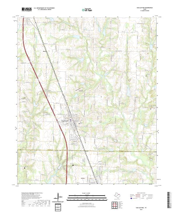 Van Alstyne 2022 topographic map thumbnail