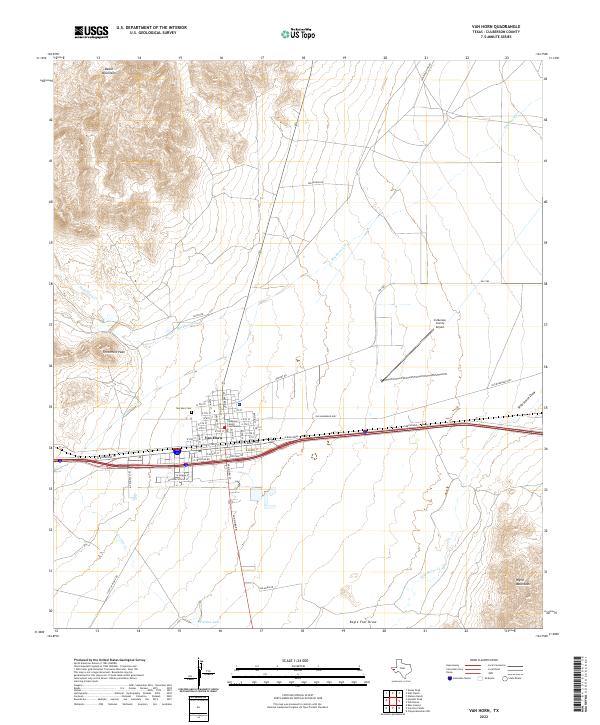Van Horn 2022 topographic map thumbnail