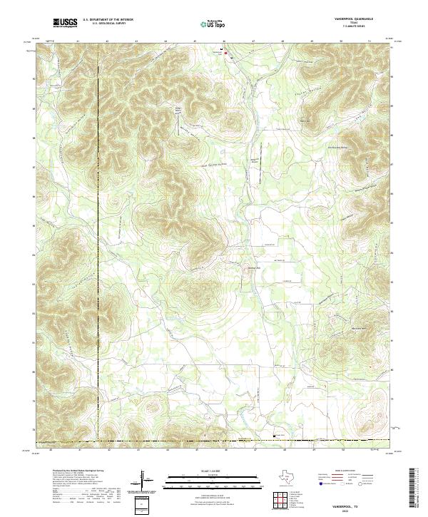 Vanderpool 2022 topographic map preview