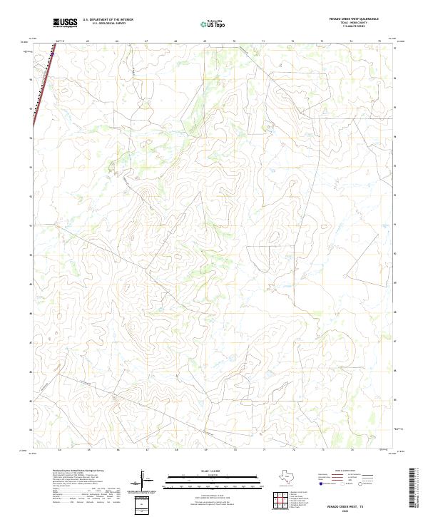 Venado Creek West topographic map thumbnail