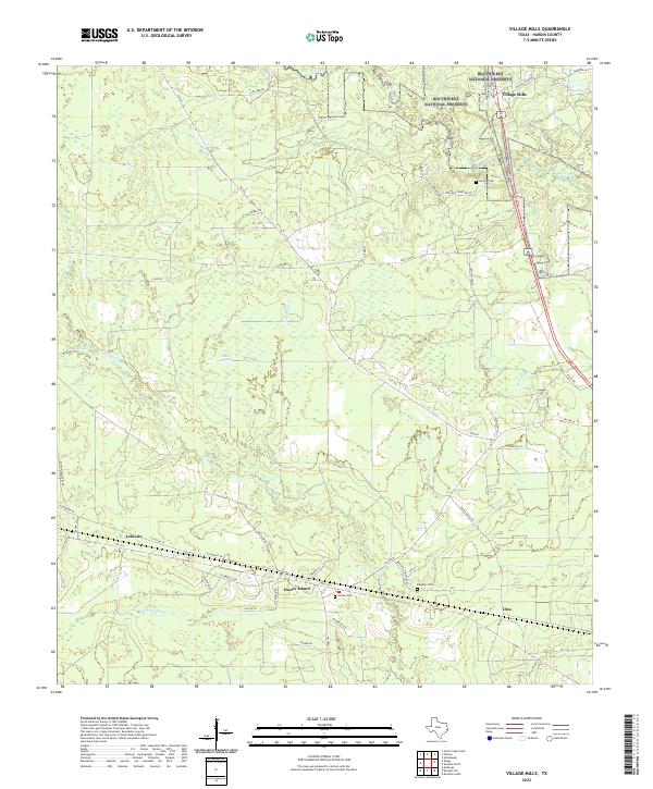 Village Mills topographic map thumbnail